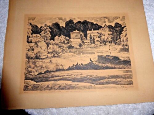 IMPRESIÓN LITOGRÁFICA DE COLECCIÓN LANESVILLE CAPA ANN MASSACHUSETTS POR SMITH c1948 - Imagen 11 de 12