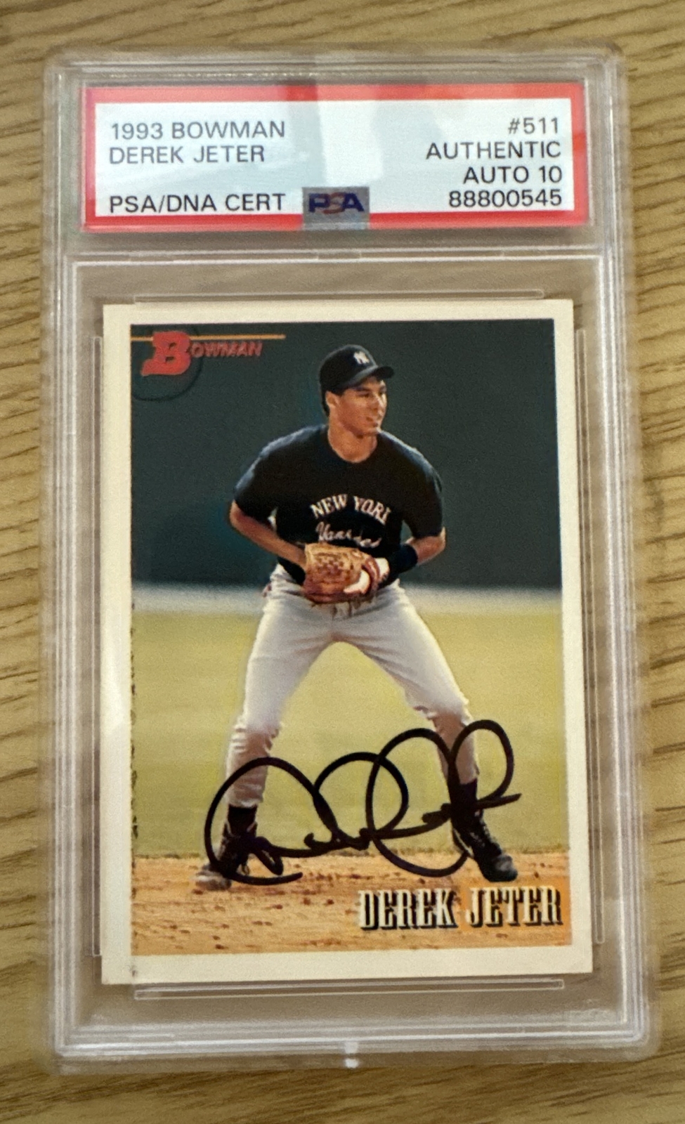 1993 Derek Jeter 1st Bowman Rookie RC PSA/DNA 10 Autograph HOF Yankees