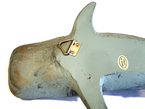 LARGE 13" LONG 3D AUSTRALIAN TIGER SHARK FIGURINE SCULPTURE WALL HANGING DECOR - Picture 11 of 15