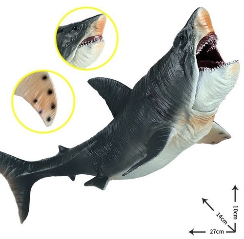 Megalodon Hai 10,5" Tier Spielzeug PVC Actionfigur Puppe Kinder Spielzeug Party Geschenke - Bild 2 von 3