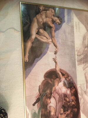 Michelangelo Creazione Di Adamo Print Poster 24.5x 36.5