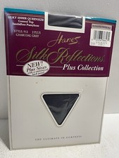- Vintage Pantyhose Queen Size Sandalfoot Control Top Charcoal Grey