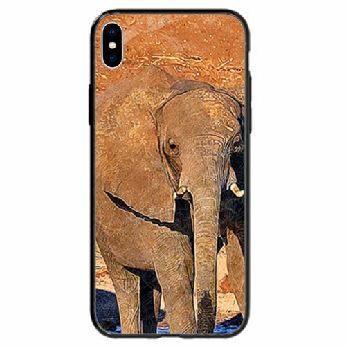 Para Apple serie iPhone - Funda trasera impresa con tema elefante #2 - Imagen 9 de 11