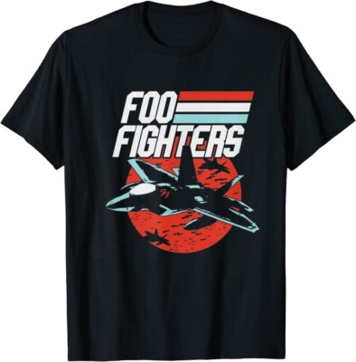 USA Foo Fighters Fighter Jet Classic Tee T-Shirt Size M-3XL