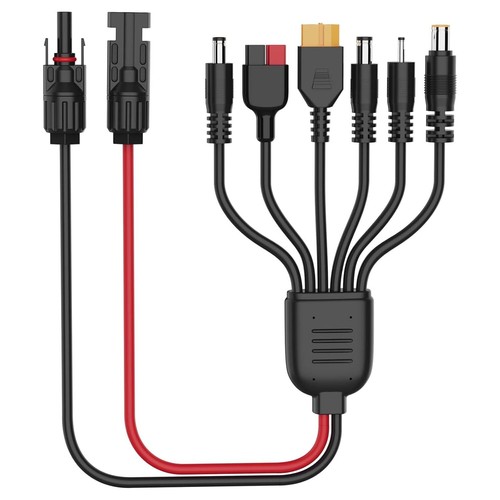 Solar Panel Connector to DC Adapter Extension Cable 12 16 AWG with 4 DC Ports - Picture 3 of 8