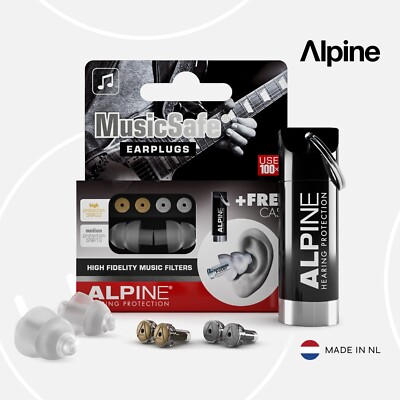 Alpine MusicSafe Earplugs | Musician High Fidelity For Concert Anti Noise