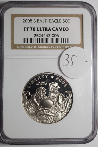 2008 S Bald Eagle PF70 NGC Half Dollar