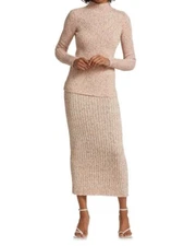 NWT RRP $1400 St John cotton tweed knit sweater and skirt set. S. Italian fabric