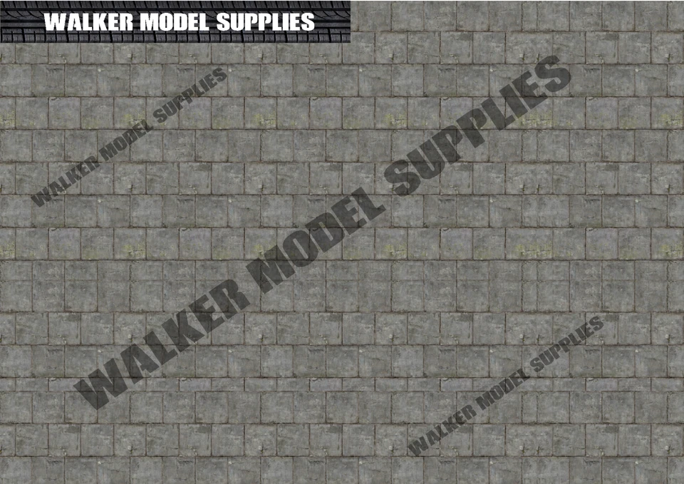 WALKER 1:35 scale (3xA4) Pavement Floor - Peel and Apply decal/model/diorama/military 2