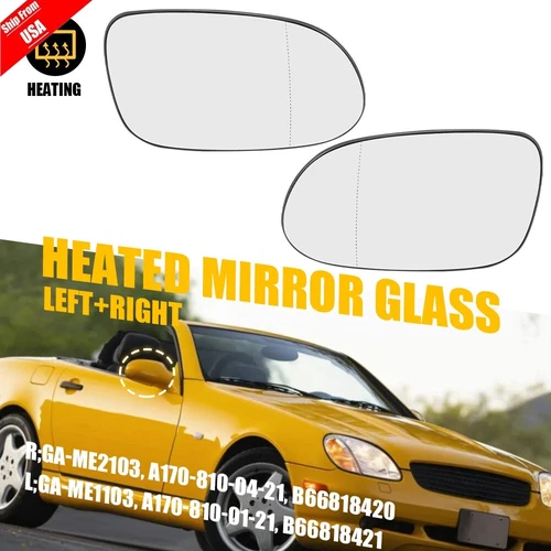 Heated Mirror Glass for Mercedes CLK320 CLK430 SL500 SLK230 SLK320 Right Left