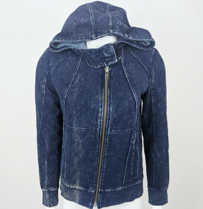 Helmut Lang blue acid washed hoodie sweatshirt size S, Retail