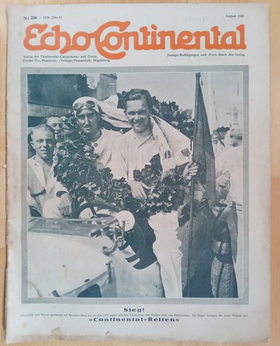 ECHO CONTINENTAL 1928 – 1928 GERMAN GRAND PRIX & BADEN-BADEN – RUDOLF CARACCIOLA
