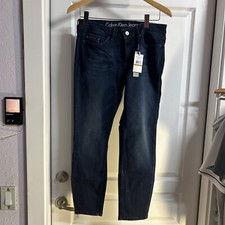 Calvin Klein Jeans Women's 29 Ankle Skinny Denim Pants Pockets Ladies NEW