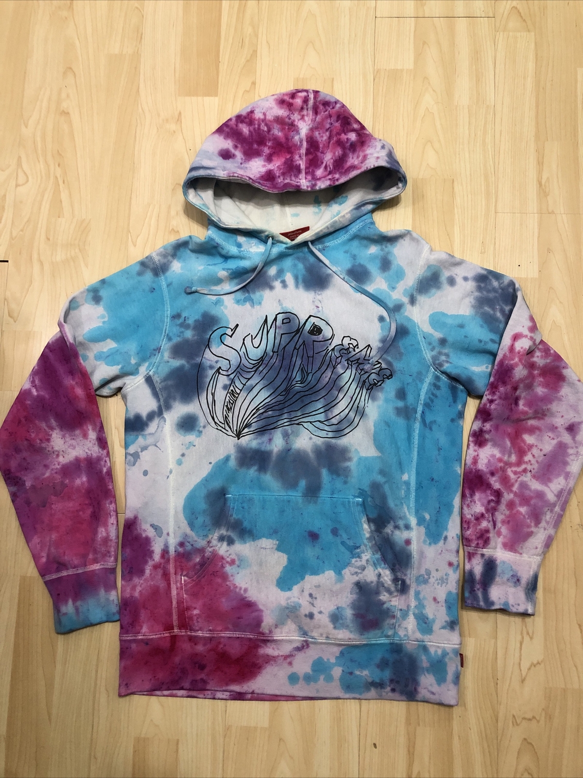 supreme hoodie tie dye