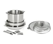 Cristel Stainless Steel 12-Piece Cookware Set Casteline Collection  STQMP12KPC