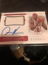 2017-18 NATIONAL TREASURE Dennis Rodman Bulls  Game Worn Jersey LASTING Le