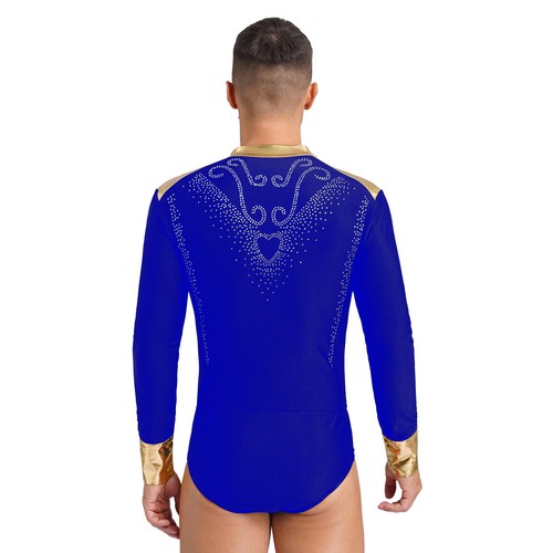 Mens Latin Tango Dance Costume Sequined Tassels Rhinestones Bodysuit with Pants - Picture 69 of 219