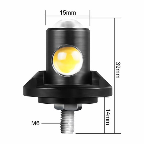 2X Mini Lámpara Indicadora Intermitente Ámbar Luz Giratoria LED Universal Moto - Imagen 11 de 15