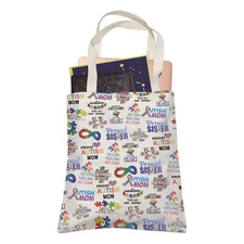 Autism Special Mom Teacher Merch Idea Support Autism Awareness Shopping Bag D...