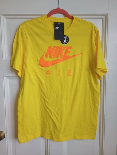 Gr. M - Nike Air Reflective Logo T-Shirt Yellow Strike mit Orange 749528-069