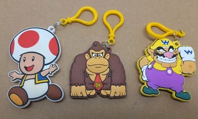 Super Mario 2017 Set Of 3  Toad Donkey Kong Pack Clip On , New Old Stock