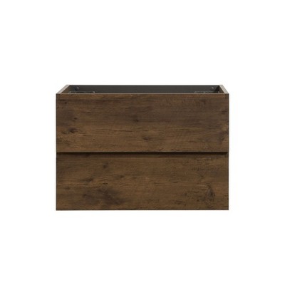Wall Mount Bathroom Vanity Cabinet Without Basin, Walnut, 2 Soft-Close Drawers