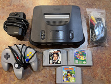 Nintendo 64 N64 Console Bundle - Controller Cords + Super Mario 64 GoldenEye DDK