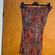 PRETTYLITTLETHING Leopard Animal Print Sequin Cowl Neck Bodycon Mini Dress 8