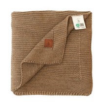 Little Dedi Soft Knit Baby Blanket, Mocha Meringue 30x40 In