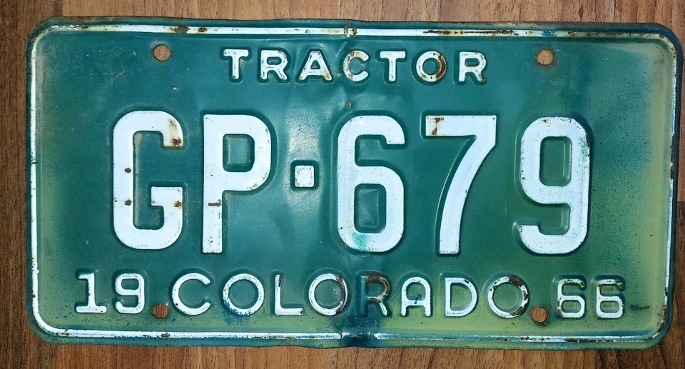 LOT OF 4 Vintage Colorado License Plates 1964/1966 ** TRAILER, TRUCK, TRACTOR ** - Image 4 of 4