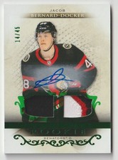 2021-22 ARTIFACTS RC EMERALD MATERIAL PATCH AUTO JACOB BERNARD-DOCKER 14/45