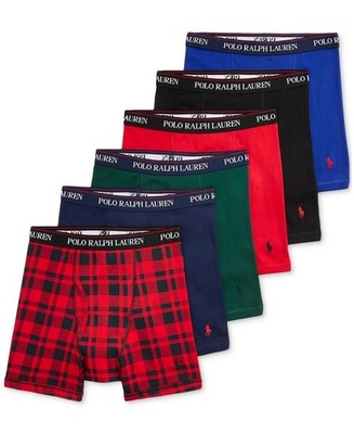 Polo Ralph Lauren Men's 6-Pack Classic Fit Boxer Briefs - Large $69.50
