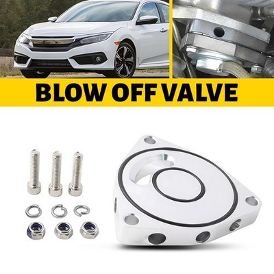 Fit 2015-2021 Vortex Honda Civic Blow Off Plate Valve Spacer Silver BOV Adapter