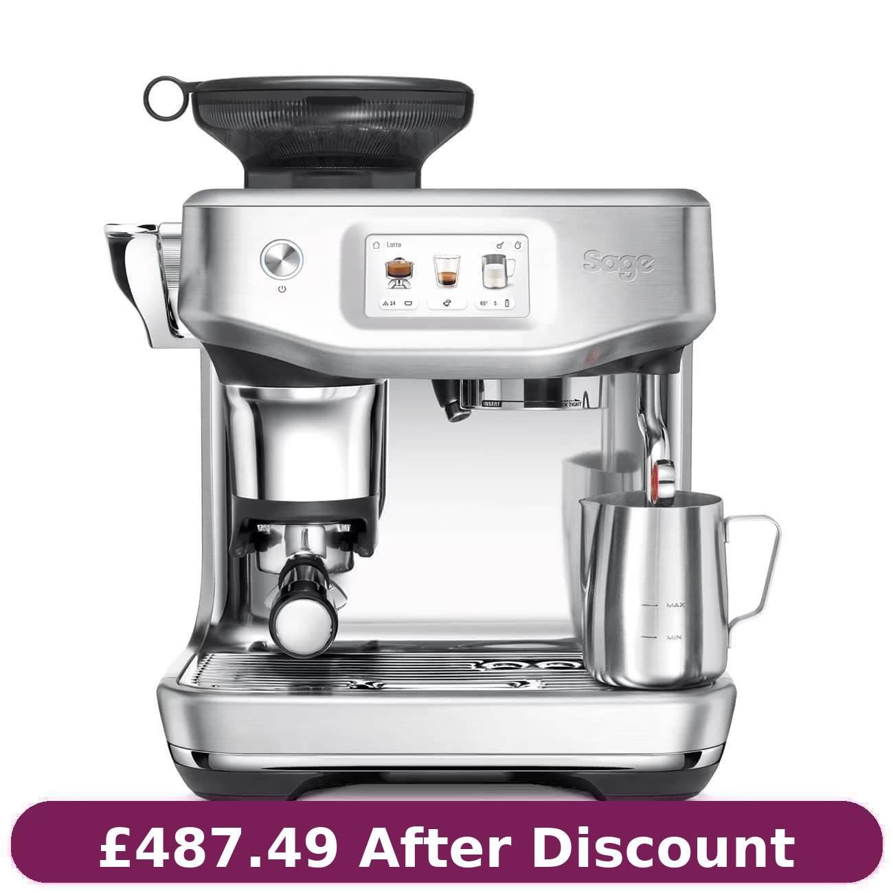 Sage The Barista Touch Impress SES881BSS Coffee Machine Brushed Stainless Steel-
