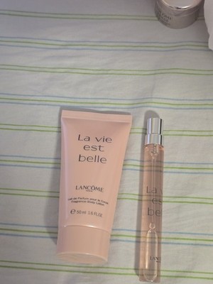Lancome La vie Est Belle EDP 0.34 oz 10ml PLUS  body lotion 1.6 oz WITH GIFT