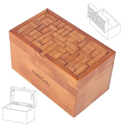 Onietoiy Big 32 Steps Wooden Secret Puzzle Box Toys Beech Wood Money Holder H