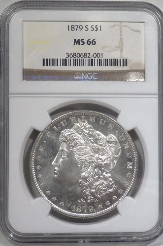 1879-S Morgan Silver Dollar NGC graded MS 66 "Very Close to Proof Like