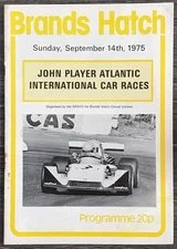 BRANDS HATCH Atlantic International Car Races 14 SEP 1975 Official Programme