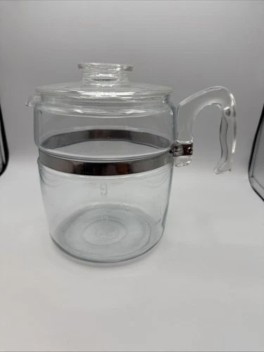 Vintage Pyrex 7759-B Flameware Glass Percolator Coffee Pot W Lid Only 9 Cup