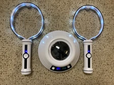 Sharper Image Virtual LED Space Pong 1 or 2 Player Action Blue Light in Box