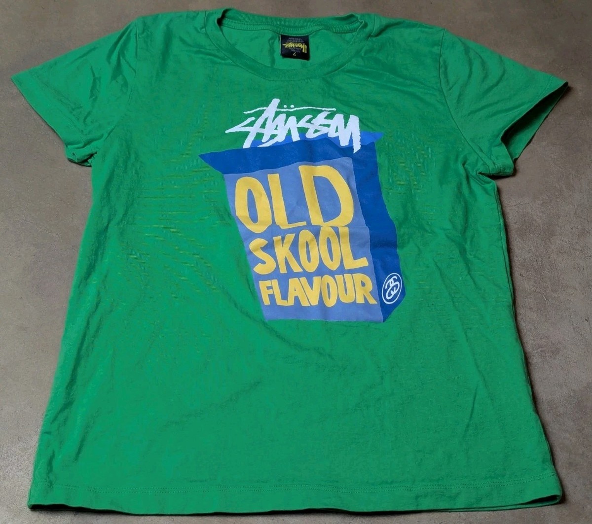 極美品 stussy OLD SKOOL FLAVOR XL Vintage Single Stitch Stussy Tee Old Skool School Flavor