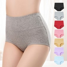 4 Pack Women's High Waisted Panties Cotton Tummy Control Anti-Bacterial Comfort