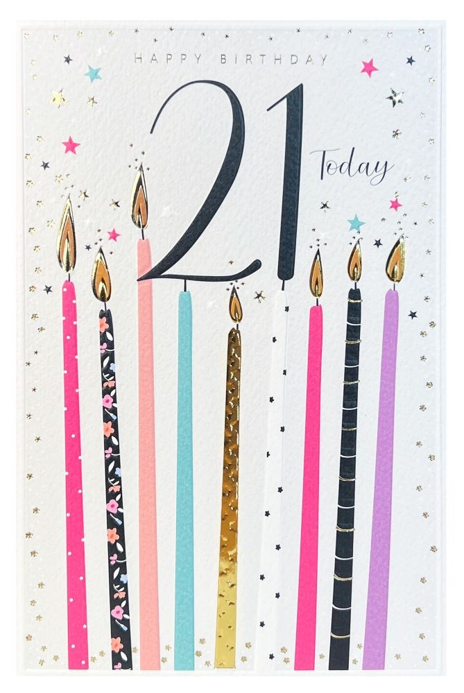 21st Birthday Card 21st Candles