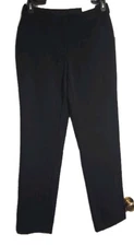 NWT Women's Rafaella Curvy Straight Leg Black Dress Pants Size 8