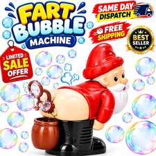SANTA CLAUS FART BUBBLE MACHINE TOY ORNAMENTS - FUNNY CHRISTMAS PARTY GIFT UK