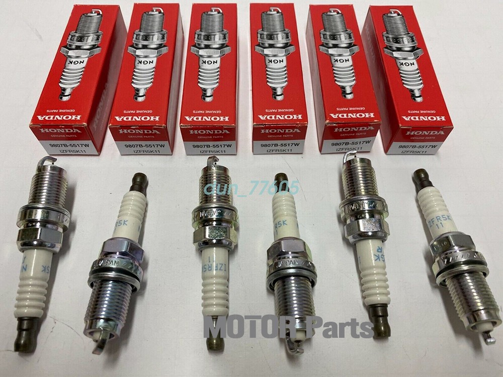 6Pcs OEM NGK Spark Plugs 9807B-5517W Iridium For Odyssey IZFR5K11 J35A6