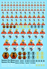 Warhammer 40k Adeptus Titanicus Legio Ignatum Fire Wasps Titans Transfers A6