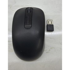 Microsoft Wireless Full Size Mouse Black Model 1737 w/Receiver TESTED WORKING