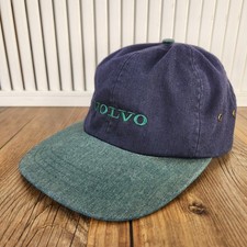 VINTAGE Volvo Strapback Hat Blue Green Cotton Dad Hat Casual Outdoor Mega Cap