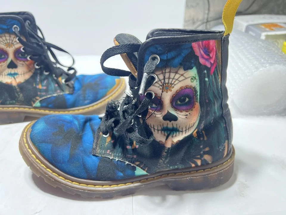 Sin Marca en Zapato - 1460 Pascal Día de los Muertos Botas Calavera de Azúcar para Mujer Sin Caja Foto 4 de 4
